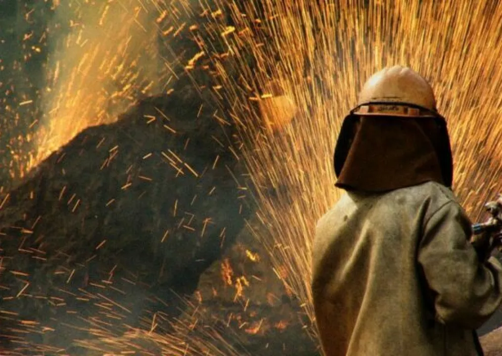 Affiche l'acier a coulé dans nos veines