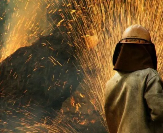 Affiche l'acier a coulé dans nos veines